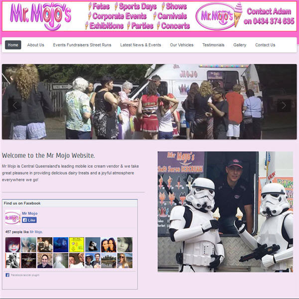Mr Mojo Ice Cream Vendor - website by Studioquigs