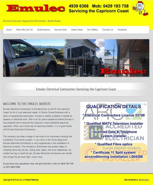 Emulec on the Capricorn Coast Electrician - Nev Bowles family run business