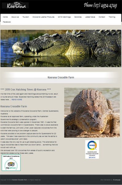 Koorana Crocodile Farm, Central Queensland,the first commercial crocodile farm in Queensland.